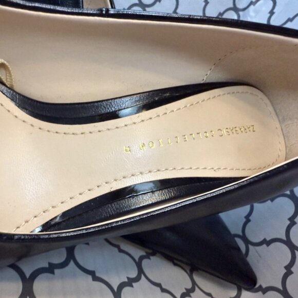 ZARA BASIC COLLECTION Black Block Heel Pumps - Picture 9 of 9